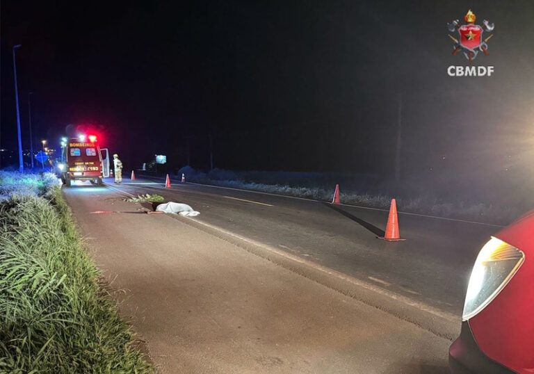 Homem morre após ser atropelado na BR-080 em Brazlândia Homem morre após ser atropelado na BR-080 em Brazlândia